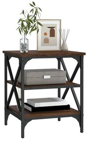 Tavolino da salotto rovere marrone 40x42x50cm legno multistrato