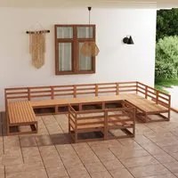 Set Divani da Giardino 12 pz in Legno Massello di Pino 3076222