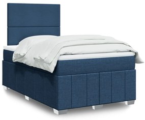 Giroletto A Molle Con Materasso Blu 120x190 Cm İn Tessuto /