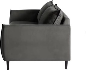 Divano grigio scuro con rivestimento in velluto 203 cm Juli – Ropez