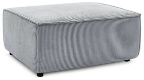 Sgabello in velluto a coste grigio chiaro Nihad - Bobochic Paris