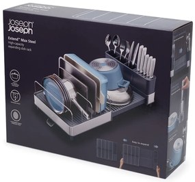 Scolapiatti in metallo blu-argento Extend - Joseph Joseph