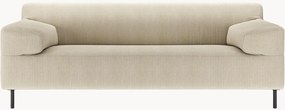 Divano 2 posti in velluto a coste grigio naturale/nero freistil180, larg. 202 cm