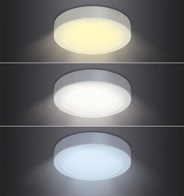 Solight WD170 - Plafoniera LED/12W/230V 3000/4000/6000K Ø 17 cm bianca