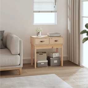 Tavolo Consolle 76,5x40x75 Cm İn Legno Massello Di Pino /