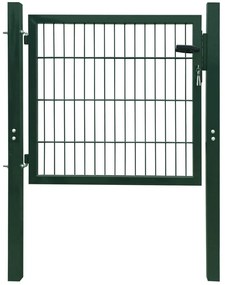 Cancello Per Recinzione İn Acciaio Verde 105x150 Cm /