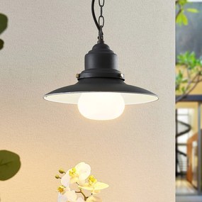 Lindby lampada a sospensione da esterno Roisin, antracite, metallo, Ø 32 cm Roisin Lindby, dimmerabile, Alluminio / Grigio / Zincato, Metallo, Marittimo