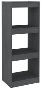 Libreria/Divisorio Grigio 40x30x103,5 cm Legno Massello di Pino