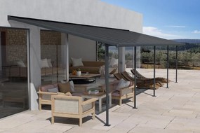 Tettoia per terrazza in alluminio Sierra Palram - Canopia 3 x 8,5 m antracite Heat Block