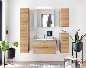 Specchio Contenitore Con Illuminazione rovere riviera H 70 x L 80 cm