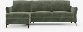 Dalia divano letto angolare con vano contenitore - materasso alto 18 cm in raffinato tessuto smacchiabile T30