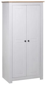 Armadio Bianco 80x50x171,5 Cm Legno Massello Pino Panama Range /
