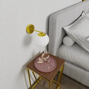 Lampada da parete 1xE27/40W/230V oro/bianco