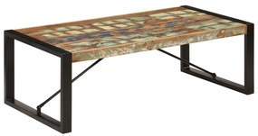Tavolino Da Salotto İn Legno Massello Di Recupero 120x60x40 Cm /