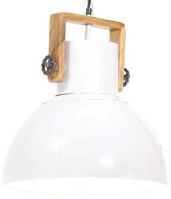 Lampada A Sospensione Industriale 25 W Bianca Rotonda 40 Cm E27 /