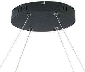 Lampada a sospensione scandinava nera 110 cm con LED dimmerabile a 3 livelli - Circuit