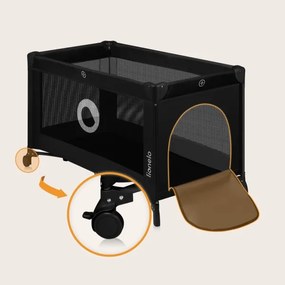 Lionelo - Lettino da viaggio STEFI Nero Carbonio