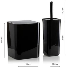 Set da bagno SIERRA 5 pz nero