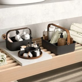 Organizer da bagno nero in plastica riciclata Bellwood - Umbra