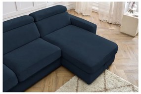 Divano angolare in blu scuro allungabile (con composizione variabile) Monaco – Bobochic Paris