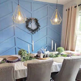 Lampada a sospensione industriale oro filo metallico - Carcass