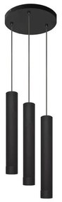LED Lampadario a sospensione con filo TUBA 3xGU10/4,8W/230V nero
