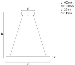 Lampadario LED dimmerabile a sospensione su cavo LED/32W/230V 3000-6500K Ø 60 cm + telecomando