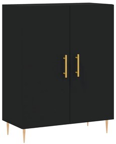 Credenza nera 69,5x34x90 cm in legno multistrato