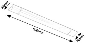 Rabalux 1451 - Lampada LED sottopensile BATTEN LED/20W/230V bianco 1600ml