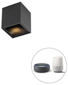 Faretto di design intelligente nero incl. WiFi GU10 - Qubo Honey