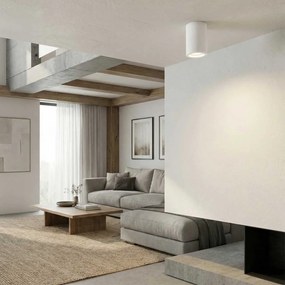 Plafoniera Ø70 x 110mm GU10 in Gesso Pitturabile Cilindrica