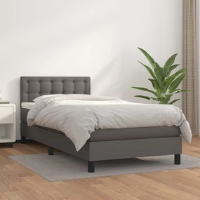 Giroletto A Molle Con Materasso Grgio 80x200 Cm İn Similpelle /