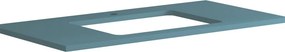 Top per lavabo semincasso Niwa18045 L 90 x H 1.8 x P 46 cm laccato opaco blu pacifico truciolare