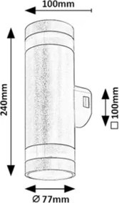 Rabalux 77212 - Lampada da parete per esterni URFA LINE LED 16W 230V IP65, marrone