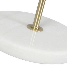 Lampada da tavolo ottone con paralume in velluto verde 35cm - Kaso