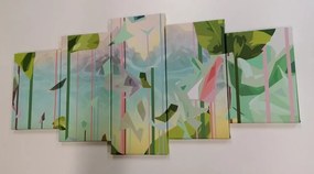 Quadri 5 pezzi – Paradiso astratto