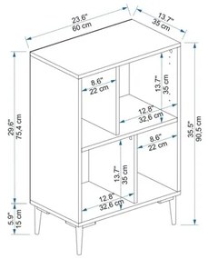 Mobile Da Cucina Multiuso Dispensa 60x35x90 Nikla Bianco