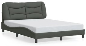 Giroletto Con Led Senza Materasso Grigio Scuro 140x190 Cm /