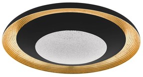 Plafoniera Moderna Canicosa 2 Policarbonato Nero 3 Luci Led Integrato 4,5W