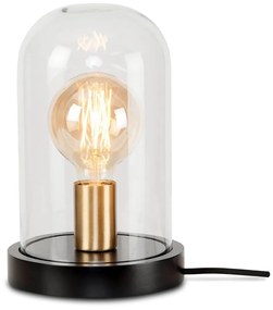 Lampada da tavolo nera con paralume in vetro (altezza 30 cm) Seattle - it's about RoMi