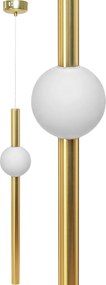 Lampada Da Soffitto Pensile Lungo LED Bianco Oro APP475-CP