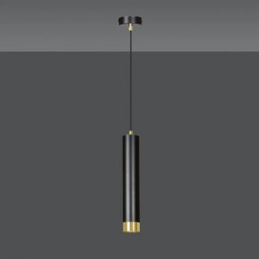 Lampada a Sospensione in Acciaio KIBO 1 GU10 Colore del corpo Nero e Oro