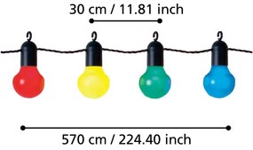 Eglo 900212 - Catena decorativa da esterno LED FROSOLONE 20xLED/0,064W/31V IP44