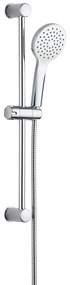 Set per doccia color argento lucido in acciaio inox con doccetta/con supporto scorrevole 60 cm No. 2 – Allstar