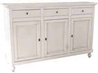 Madia credenza 3 porte shabby chic bianco anticato 150x43x98 - Mobili 2G