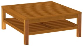 Set divani da giardino 5 pz con cuscini crema in legno acacia