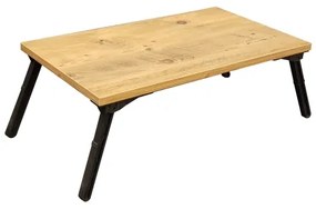 Tavolo per letto GUSTO 24,5x60 cm beige/nero