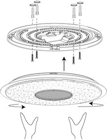 Eglo 98768 - Plafoniera LED RGB dimmerabile LANCIANO-C LED/38W/230V + T