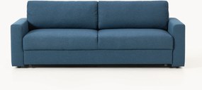 Divano letto 3 posti in bouclé con vano contenitore Tasha