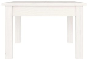Tavolino da Salotto Bianco 45x45x30 cm Legno Massello di Pino